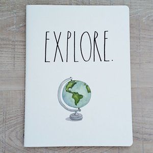 New Rae Dunn EXPLORE Notebook Lined Pages Softcover Journal